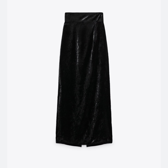Zara Skirts Zara Long Velvet Skirt Poshmark